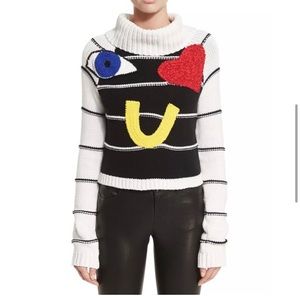 Alice Olivia Zita Eye Love You Turtleneck Sweater